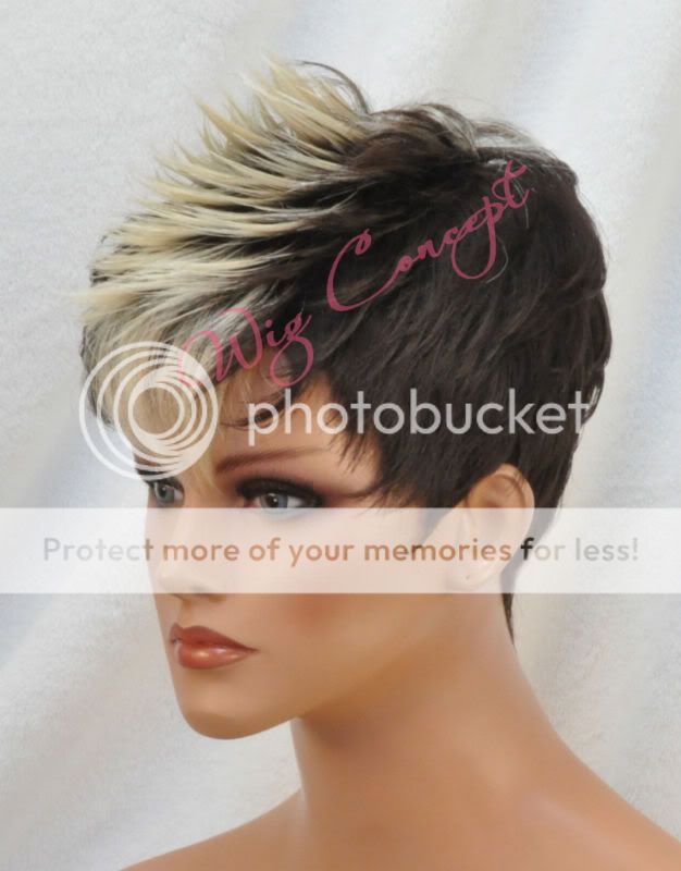 Vanessa Short Straight Mohawk Full Wig Moby eBay